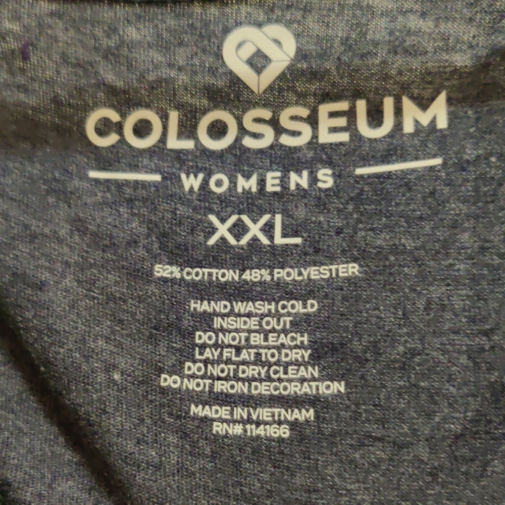 Colosseum Women's Heathered Blue Notre Dame Tee - Picture 2 of 4